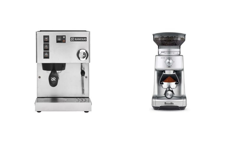 Máy pha cà phê Rancilio Silvia V6 và máy xay cà phê Breville Dose Control Pro