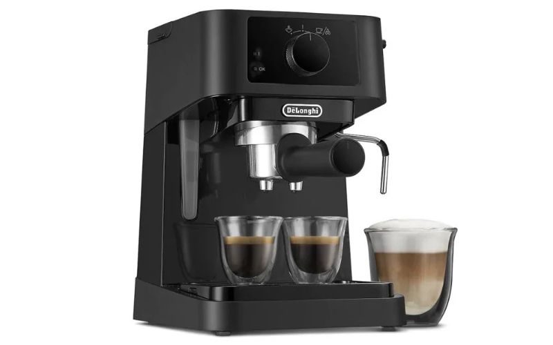 Máy pha cà phê Delonghi EC230.BK sở hữu thiết kế màu đen sang trọng